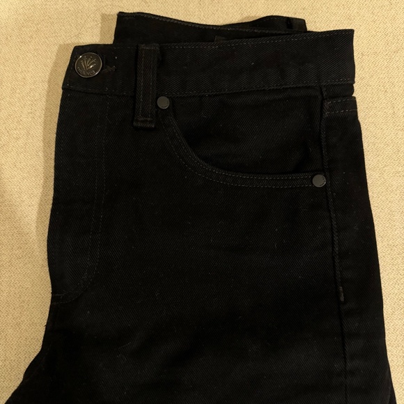 rag & bone Ankle Cropped Straight Leg Black Jeans - Picture 6 of 9